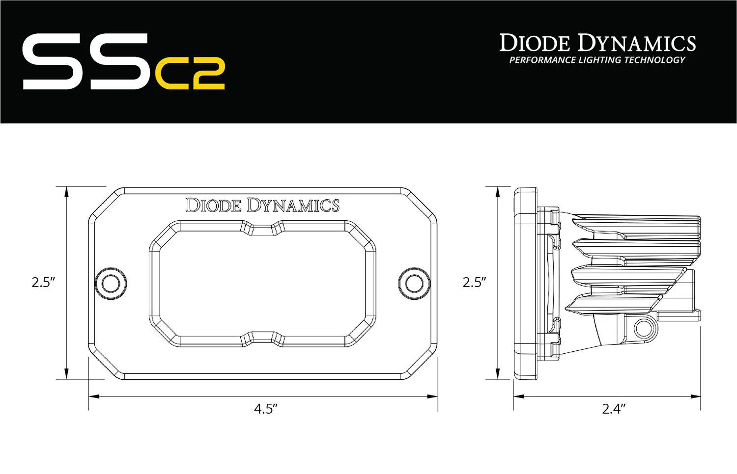 SSC2 2" Pod - Sport - Flush Mount - White - Image 9